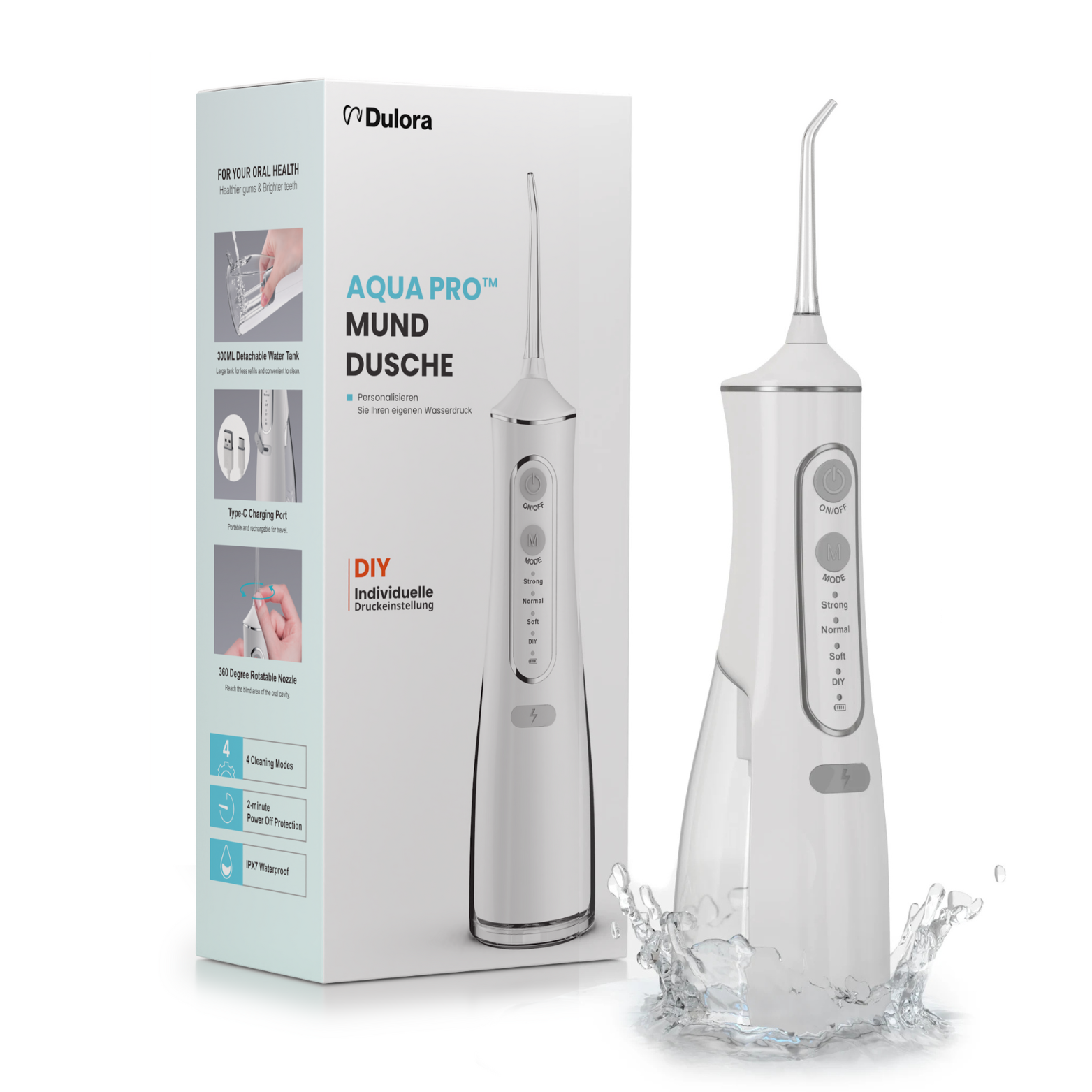 Aqua Pro™  Munddusche für tiefenreine Zähne